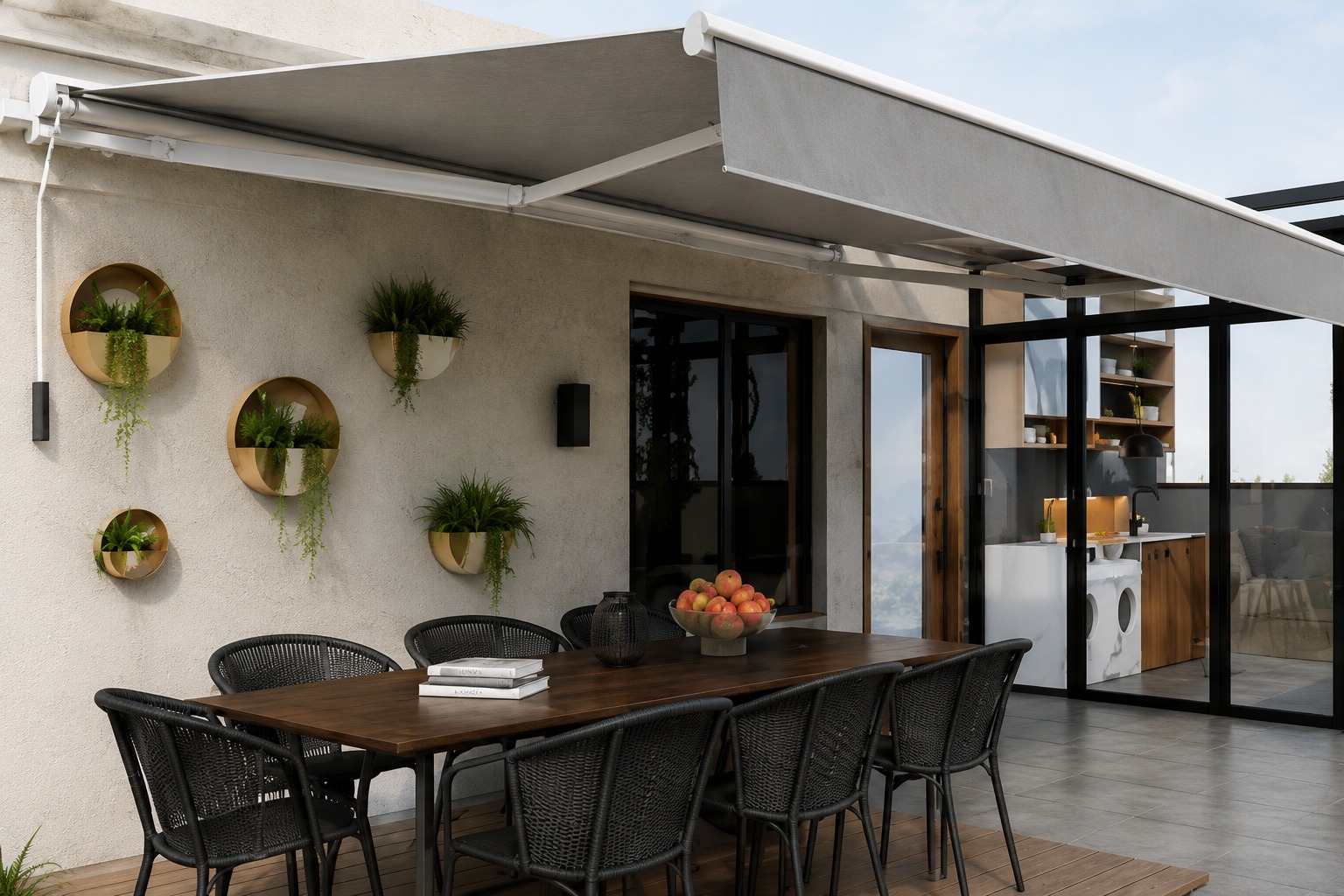 Half-cassette Retractable Awning Model 1200